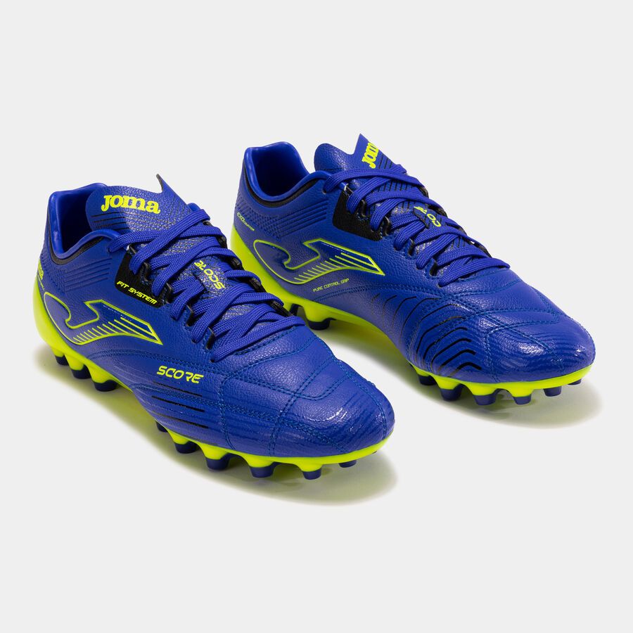 Football boots Score 23 artificial grass royal blue